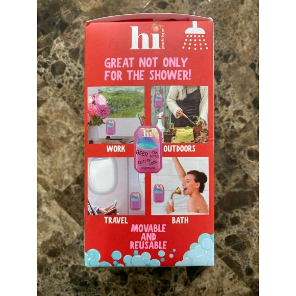 Silicone Stick On Drink Holder Soda Beer Can Pink Bath/Shower Wall Lady Gift - Picture 4 of 4